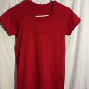 Women's Red Short Sleeve Top